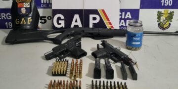 Homem é preso pela PM com três armas de fogo e 530 munições em Rondonópolis