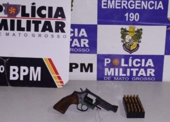 PM prende homem por ameaça e porte ilegal de arma de fogo em Rondonópolis