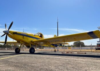 Avião da Defesa Civil reforça ações de combate a incêndios na Região Sul de MT