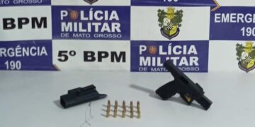 Polícia Militar prende homem com munições e pistola sem documentação em Rondonópolis