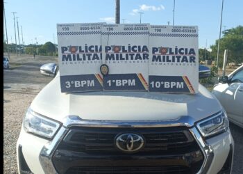 PM recupera duas caminhonetes e prende quadrilha especializada em furto de veículos