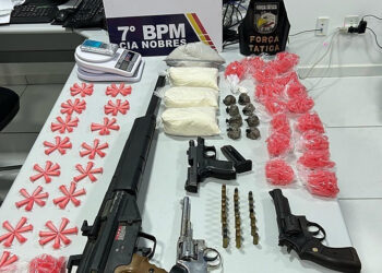 Força Tática conduz oito suspeitos por formação de quadrilha e tráfico de drogas