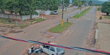 Câmera da Segurança Pública identificada motorista que colidiu em moto e fugiu sem prestar socorro à vítima