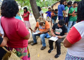 Setasc realiza busca ativa em aldeias Xavantes para inserção de indígenas no SER Família