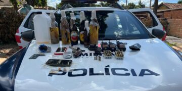 Polícia Militar prende homem e apreende adolescente com armas e artefatos explosivos em Sorriso