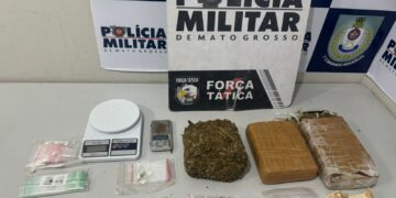 Dois homens são presos pela PM suspeitos de tráfico de drogas em Cuiabá