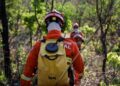 Corpo de Bombeiros continua combate a incêndio florestal em Cáceres nesta quarta-feira (03)
