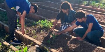 Estudantes que participam de projeto desenvolvido pela Seaf e Seduc desenvolvem sistemas de irrigação