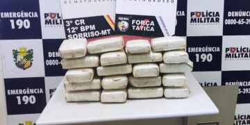 Homem é preso em flagrante pela PM transportando 20 tabletes de skank