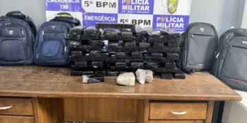 Polícia Militar apreende 70 quilos de maconha e prende duas mulheres em rodoviária de Rondonópolis