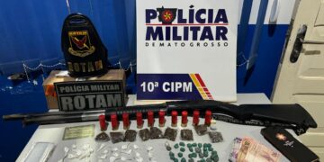 Rotam prende suspeito por tráfico e porte ilegal de arma de fogo em zona rural