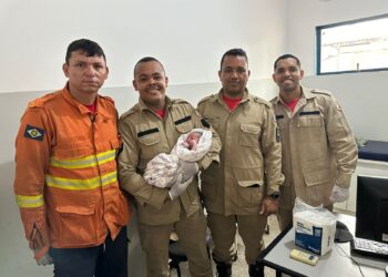 Bombeiros que atuavam no combate a incêndio florestal auxiliam gestante em parto de risco