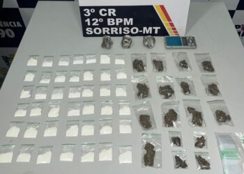 Polícia Militar prende membro de facção criminosa com 63 porções de drogas em Sorriso