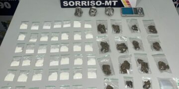 Polícia Militar prende membro de facção criminosa com 63 porções de drogas em Sorriso