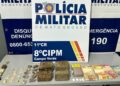 PM prende trio e apreende 86 porções de entorpecentes e munições durante abordagens