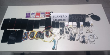 Polícia Penal apreende 23 celulares, carregadores e chips em unidades prisionais de Cuiabá
