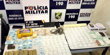 Polícia Militar prende membro de facção criminosa com drogas, munições e R$ 8,3 mil em dinheiro