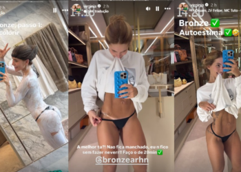 Virginia Fonseca exibe shape trincado ao descolorir: ‘Preparando para o natal’