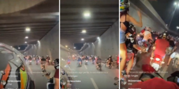 VÍDEO – Motoqueiros faziam live de "rolezinho de Natal"