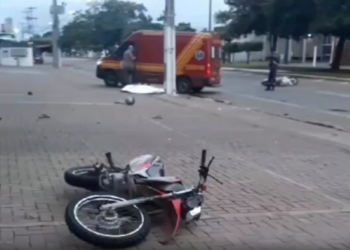 VÍDEO – Batida entre motocicletas mata homem de 42 anos em Rondonópolis