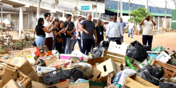 Prefeito de Cuiabá flagra descarte irregular de lixo no Mercado do Porto e promete medidas extremas contra empresa de coleta