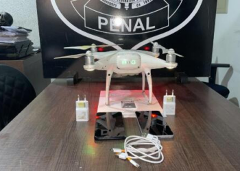 Drone com celulares é abatido na penitenciária de Rondonópolis