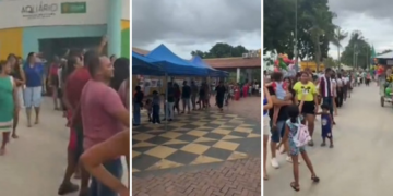 Visitantes fazem fila no Aquário Municipal; vídeo