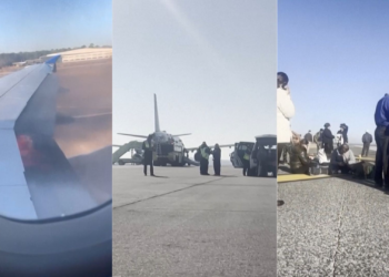 Voo da United Airlines é evacuado após motor pegar fogo durante decolagem nos EUA