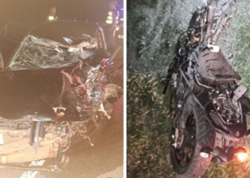 Batida entre moto e Gol mata três pessoas