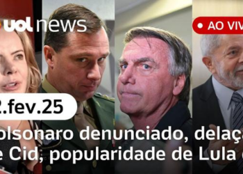 Bolsonaro recua e cita Mauro Cid; Augusto Heleno após denúncia, popularidade de Lula e+  UOL News 22/02/25