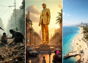 'Trump Gaza': Presidente dos EUA divulga vídeo de IA que mostra Faixa de Gaza como resort e estátua gigante de ouro; VEJA