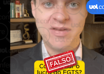 É falso que é possível sacar lucro do FGTS em minutos; vídeo tem uso de IA