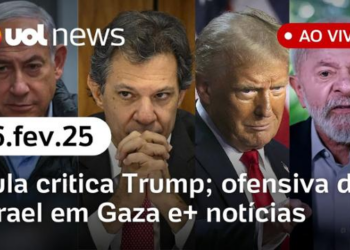 Itaú e Santander batem projeções de lucro; Lula x Trump; Israel:  Palestinos fora de Gaza | UOL News 06/02/25