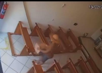Vídeo mostra criminosos furtando dízimo de igreja