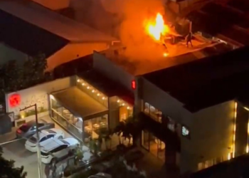 Principio de incêndio assusta clientes e funcionários do restaurante 154 em Cuiabá