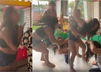 Mãe de aluna dá surra em diretora de creche em MT