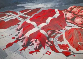 A inflação do grotesco: três porquinhos são deixados para morrer em exposição