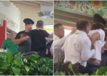 Funcionários e clientes trocam socos no Choppão; veja vídeo