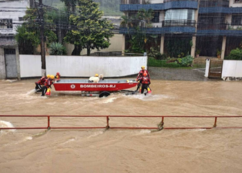Cabra é resgatada em porta-malas durante enchente em Petrópolis