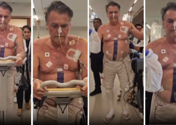Bolsonaro posta vídeo caminhando no hospital