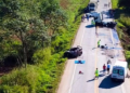 Batida entre carreta e T-Cross mata homem na BR-163