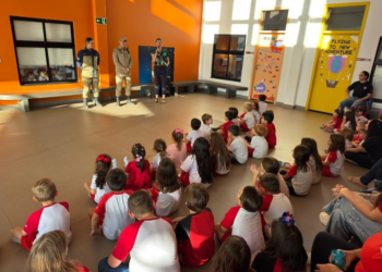 Corpo de Bombeiros promove projeto educativo nas escolas para prevenção de incêndios florestais