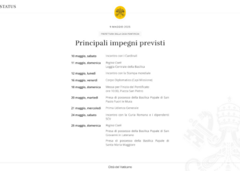 Vaticano divulga primeira agenda do novo papa Leão XIV