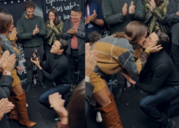 Felipe Araújo pede Lara Prado em casamento