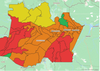 Amazonas tem 20 municípios em situação de emergência por conta das cheias