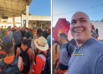 VÍDEO: Abílio aposta corrida com garis e fica em 2º lugar