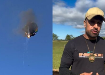 Fogo começou no cesto, e piloto mandou as pessoas pularem, diz policial