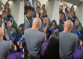 Influenciadores cercam Abilio e cobram explicação sobre evento cancelado por "batida da PM"