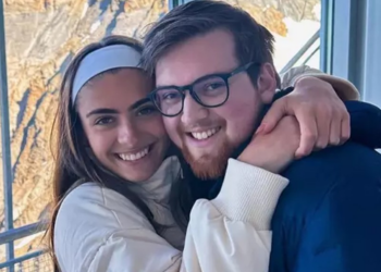 Luma Cesar e o marido, Ed Beccle, visitam obra da casa do casal e celebram: ‘Orar’