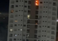 Apartamento em prédio de luxo pega fogo em Cuiabá; vídeo